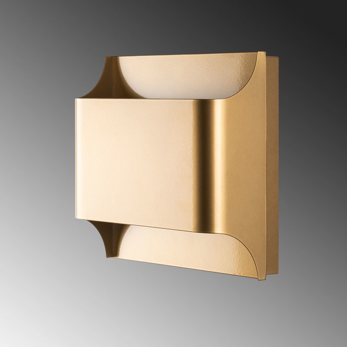 Opviq Lámpara de Pared de Metal Dorado Bera - 15302 Opviq Lámpara de Pared de Metal Dorado Bera - 15302